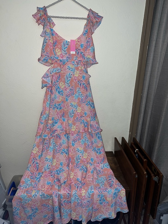 Simply Southern Dresses & Skirts - Simply Southern L cut out maxi dress Nwt pineapple